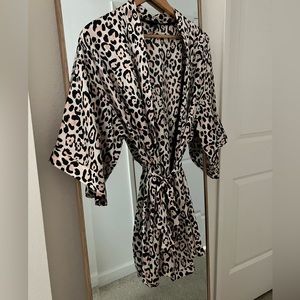 Silky cheetah print Victoria Secret robe